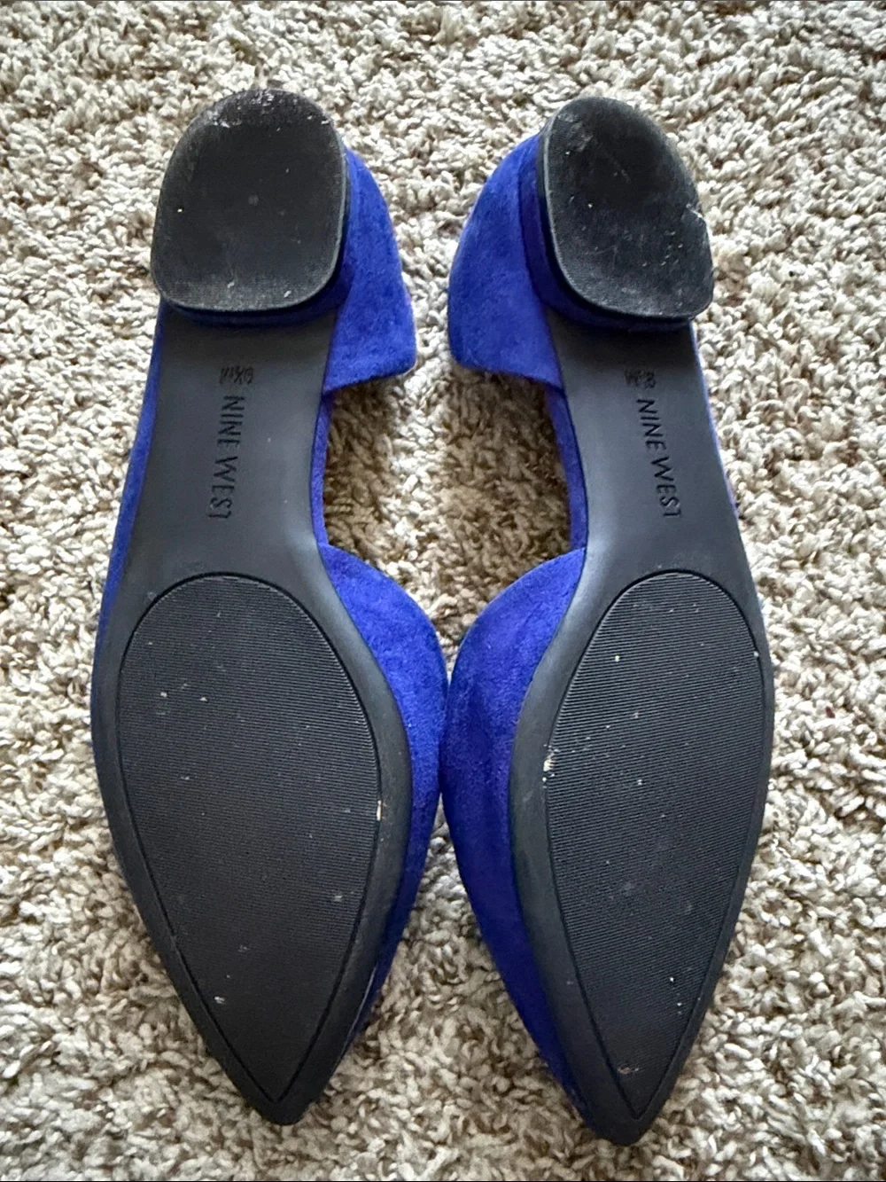 Nine West Royal Blue Pointed D'Orsay Flats 9/9.5M